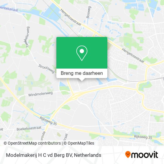 Modelmakerij H C vd Berg BV kaart