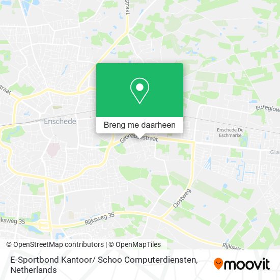 E-Sportbond Kantoor/ Schoo Computerdiensten kaart