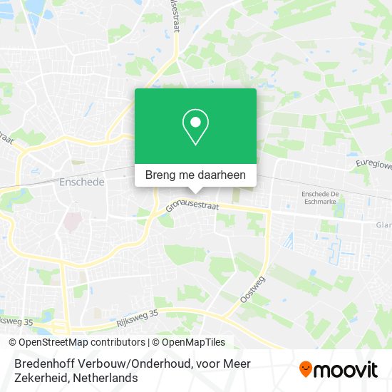 Bredenhoff Verbouw / Onderhoud, voor Meer Zekerheid kaart