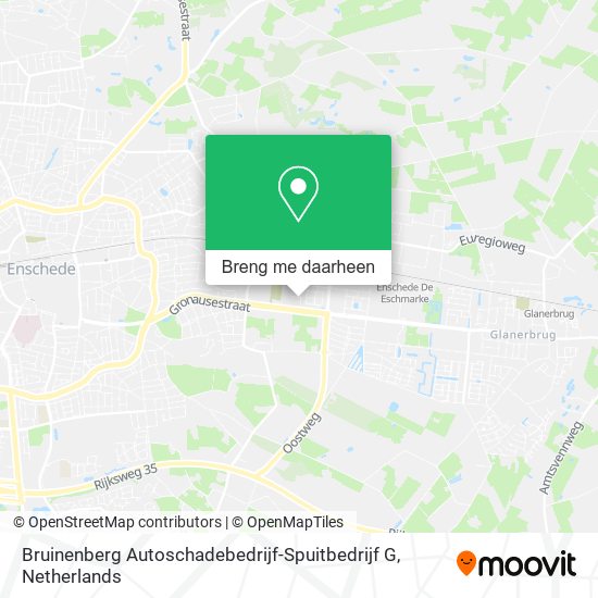 Bruinenberg Autoschadebedrijf-Spuitbedrijf G kaart