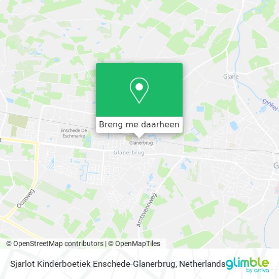 Sjarlot Kinderboetiek Enschede-Glanerbrug kaart