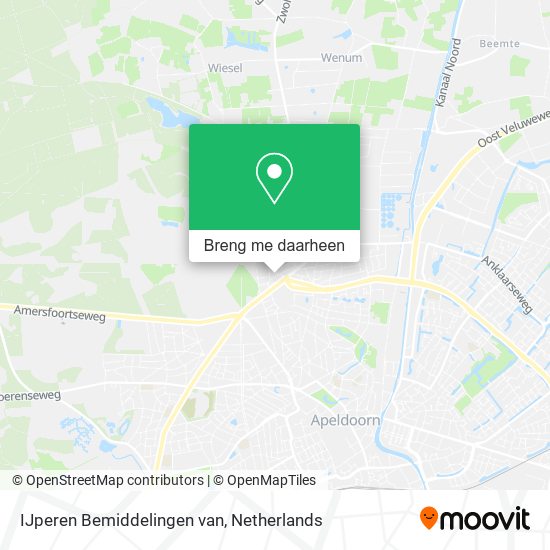 IJperen Bemiddelingen van kaart