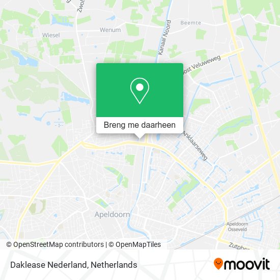 Daklease Nederland kaart
