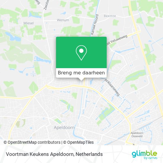 Voortman Keukens Apeldoorn kaart