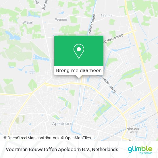 Voortman Bouwstoffen Apeldoorn B.V. kaart