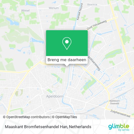 Maaskant Bromfietsenhandel Han kaart