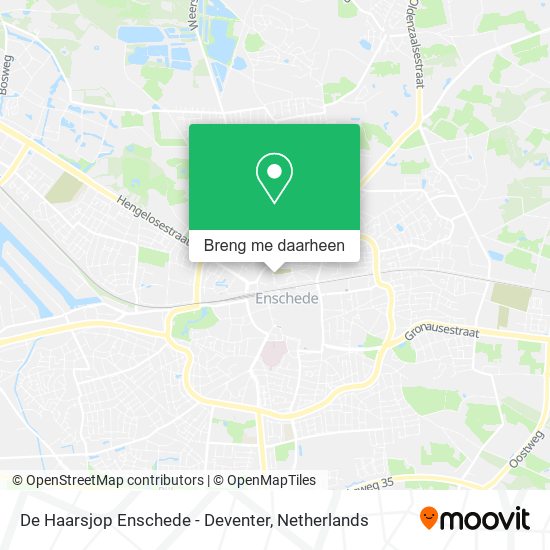 De Haarsjop Enschede - Deventer kaart