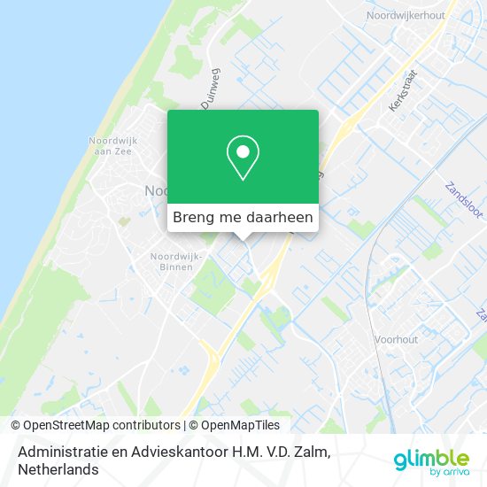 Administratie en Advieskantoor H.M. V.D. Zalm kaart