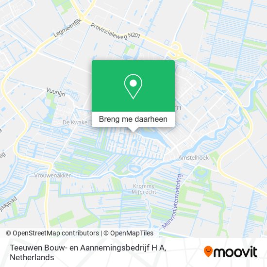 Teeuwen Bouw- en Aannemingsbedrijf H A kaart