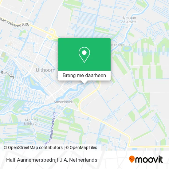 Half Aannemersbedrijf J A kaart
