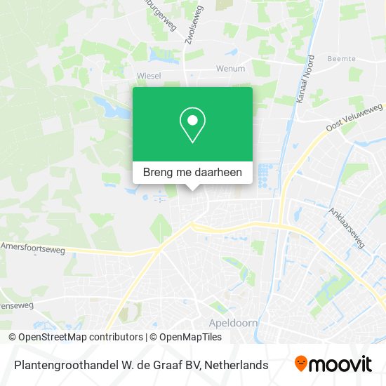 Plantengroothandel W. de Graaf BV kaart