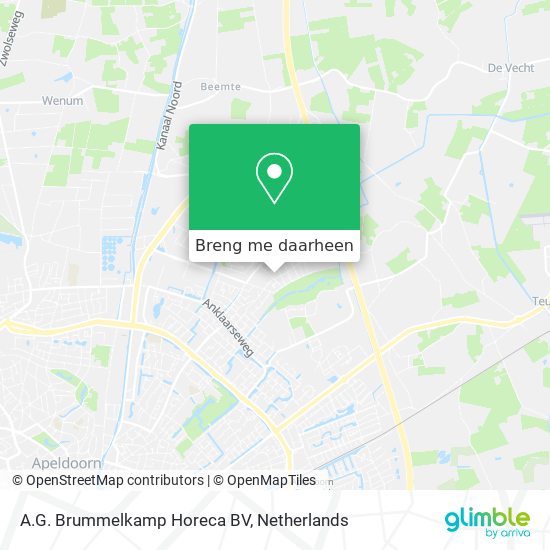 A.G. Brummelkamp Horeca BV kaart