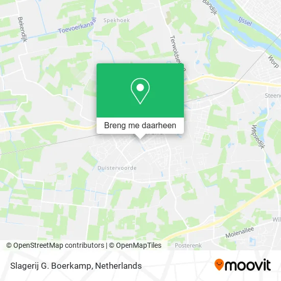 Slagerij G. Boerkamp kaart