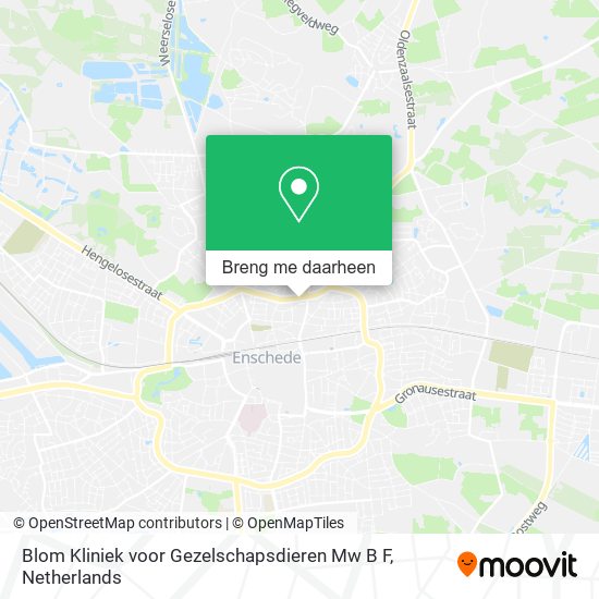 Blom Kliniek voor Gezelschapsdieren Mw B F kaart