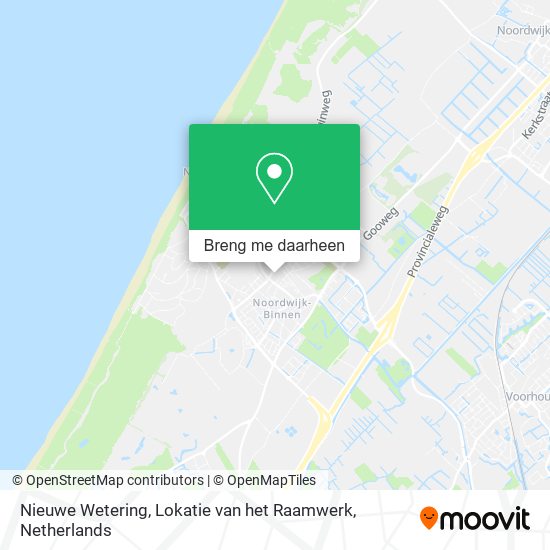 Nieuwe Wetering, Lokatie van het Raamwerk kaart