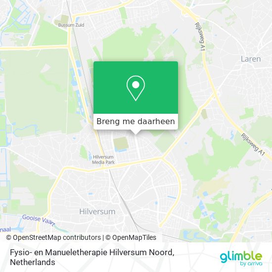 Fysio- en Manueletherapie Hilversum Noord kaart