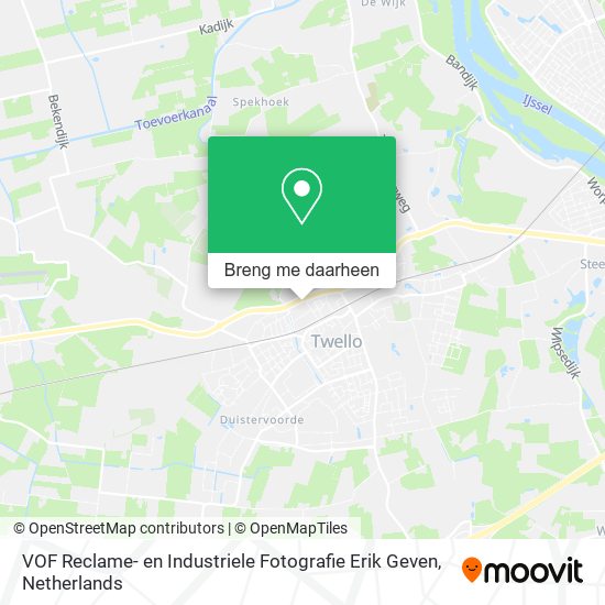 VOF Reclame- en Industriele Fotografie Erik Geven kaart