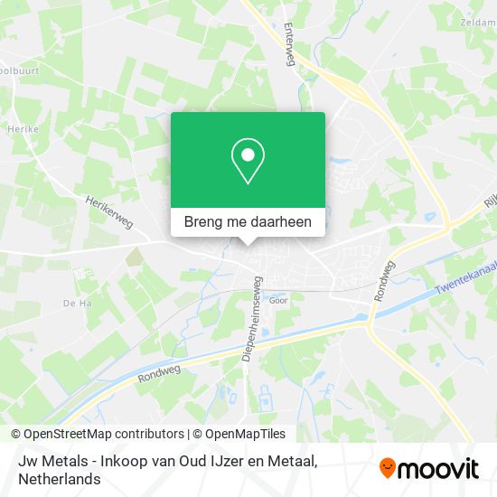 Jw Metals - Inkoop van Oud IJzer en Metaal kaart