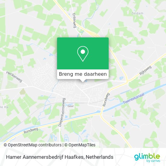 Hamer Aannemersbedrijf Haafkes kaart