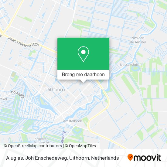 Aluglas, Joh Enschedeweg, Uithoorn kaart