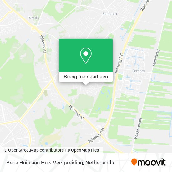 Beka Huis aan Huis Verspreiding kaart