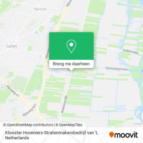 Klooster Hoveniers-Stratenmakersbedrijf van 't kaart