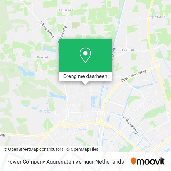 Power Company Aggregaten Verhuur kaart