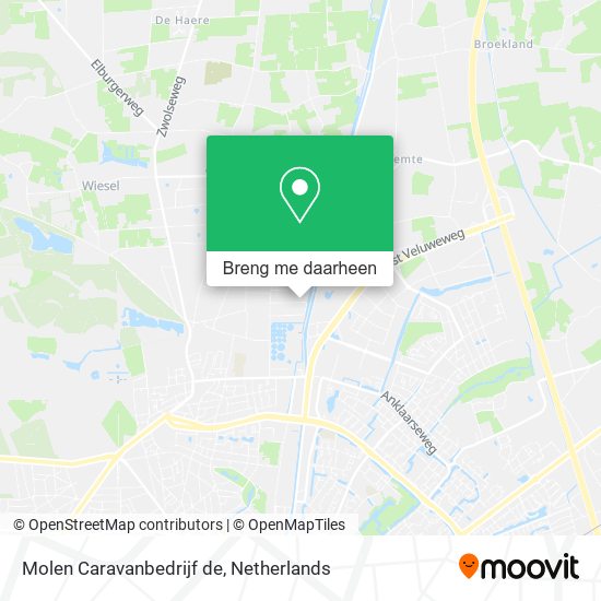 Molen Caravanbedrijf de kaart