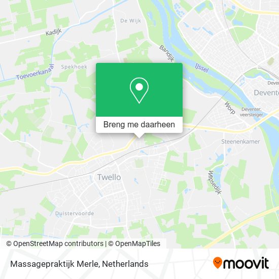 Massagepraktijk Merle kaart