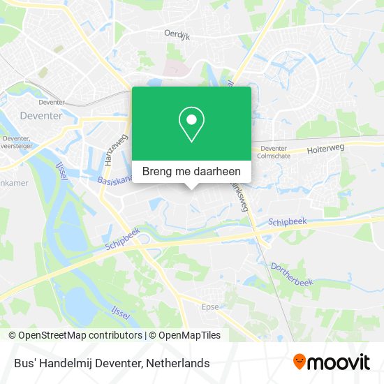 Bus' Handelmij Deventer kaart