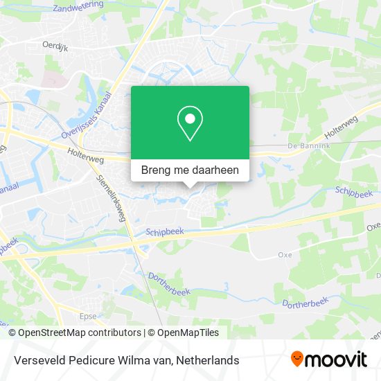 Verseveld Pedicure Wilma van kaart