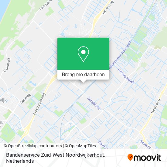 Bandenservice Zuid-West Noordwijkerhout kaart