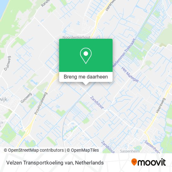 Velzen Transportkoeling van kaart