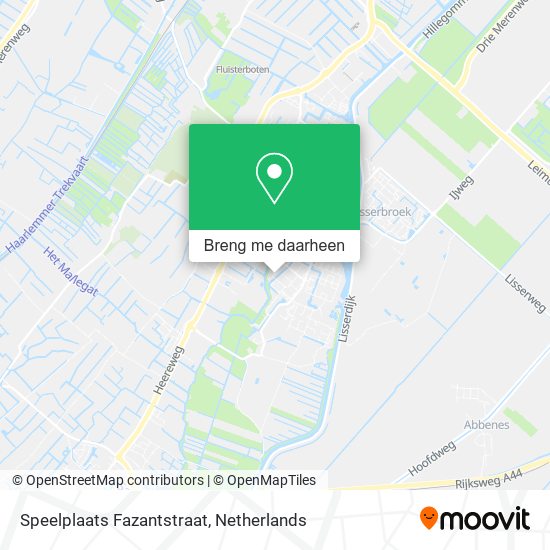 Speelplaats Fazantstraat kaart