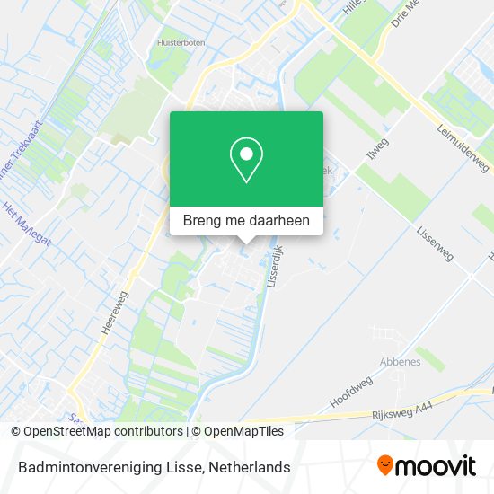 Badmintonvereniging Lisse kaart