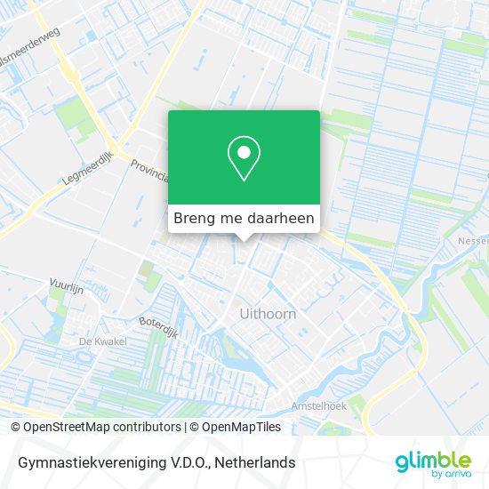 Gymnastiekvereniging V.D.O. kaart