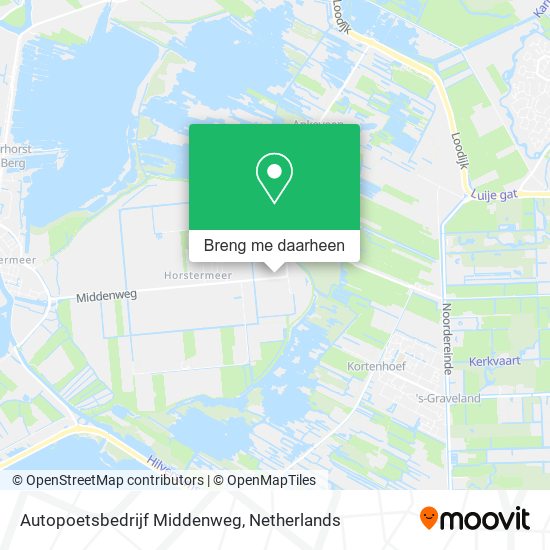 Autopoetsbedrijf Middenweg kaart