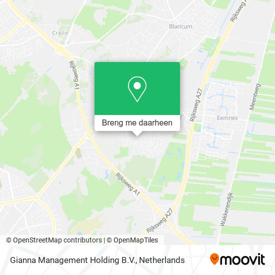 Gianna Management Holding B.V. kaart