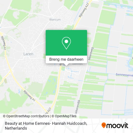 Beauty at Home Eemnes- Hannah Huidcoach kaart