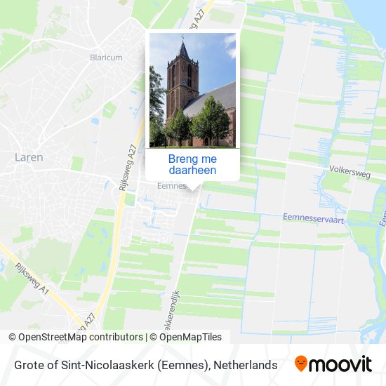 Grote of Sint-Nicolaaskerk (Eemnes) kaart