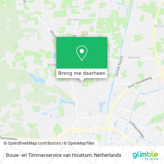 Bouw- en Timmerservice van Houttum kaart