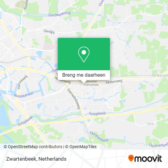 Zwartenbeek kaart