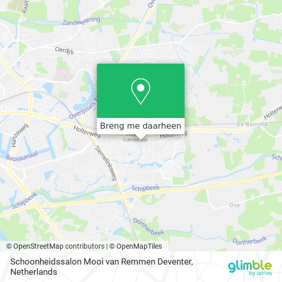 Schoonheidssalon Mooi van Remmen Deventer kaart