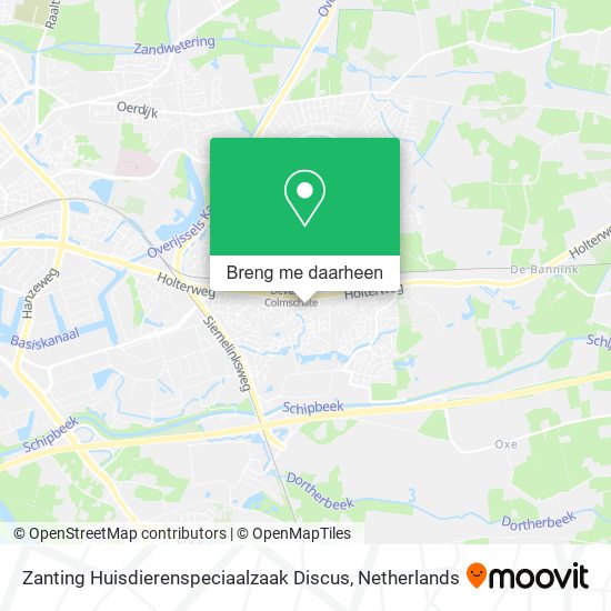 Zanting Huisdierenspeciaalzaak Discus kaart