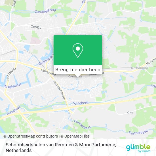 Schoonheidssalon van Remmen & Mooi Parfumerie kaart