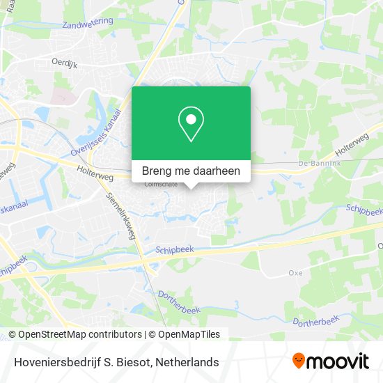 Hoveniersbedrijf S. Biesot kaart