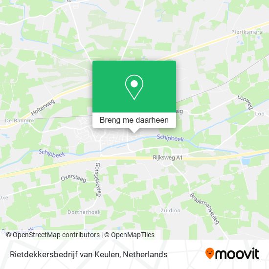 Rietdekkersbedrijf van Keulen kaart