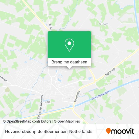 Hoveniersbedrijf de Bloementuin kaart