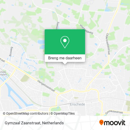 Gymzaal Zaanstraat kaart