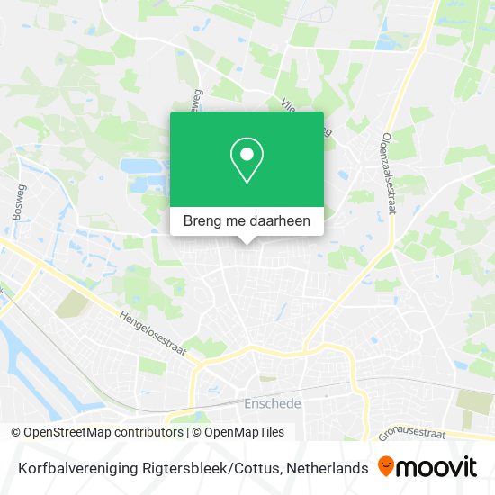 Korfbalvereniging Rigtersbleek / Cottus kaart